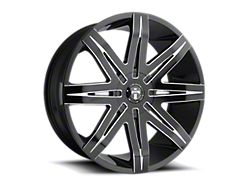 DUB Stacks Gloss Black Milled Wheel; 22x9.5; 33mm Offset (10-15 Camaro, Excluding ZL1)