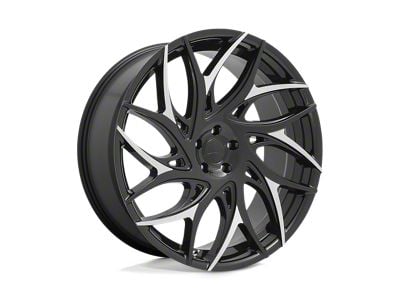 DUB G.O.A.T. Gloss Black with Machined Spokes Wheel; 22x9 (10-14 Mustang)