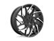 DUB G.O.A.T. Gloss Black with Machined Spokes Wheel; 22x9; 35mm Offset (15-23 Mustang GT, EcoBoost, V6)