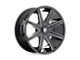 DUB Push Gloss Black Milled Wheel; 20x8.5 (15-23 Mustang GT w/o Performance Pack, , V6)