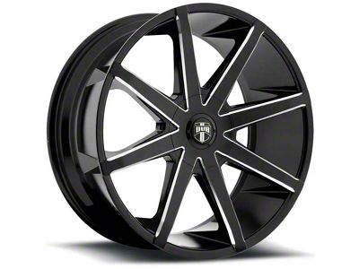 DUB Push Gloss Black Milled Wheel; 20x8.5 (2024 Mustang)
