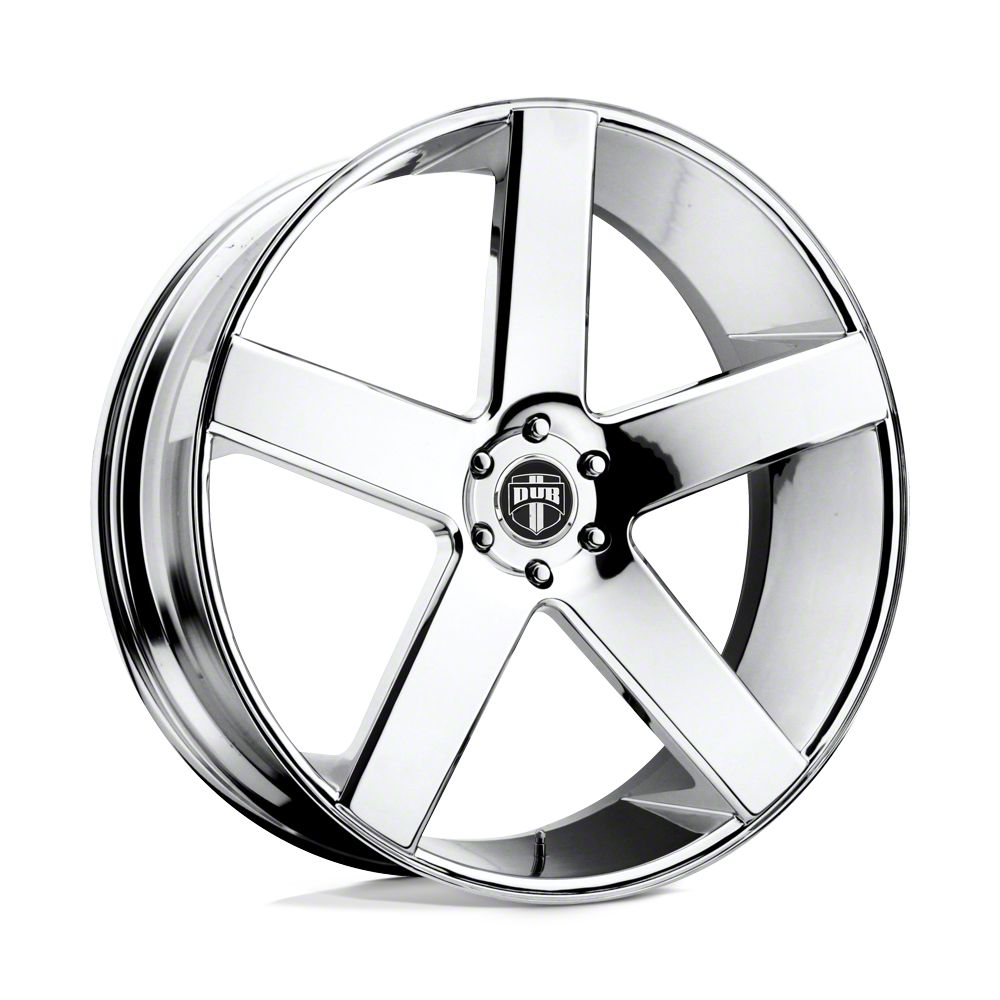 DUB Baller Chrome Wheel; 26x9; 15mm Offset (16-24 Camaro, Excluding SS w/ 6-Piston Front Calipers &amp; ZL1)