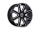 DUB Pull Gloss Black Milled Wheel; Rear Only; 24x10; 15mm Offset (16-24 Camaro)