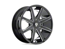 DUB Push Gloss Black Milled Wheel; 20x8.5 (16-24 Camaro, Excluding SS w/ 6-Piston Front Calipers & ZL1)