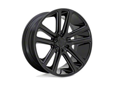 DUB Flex Gloss Black Wheel; Rear Only; 24x10 (08-23 RWD Challenger, Excluding SRT Hellcat & Widebody)