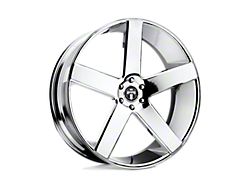 DUB Baller Chrome Wheel; Rear Only; 24x10; 20mm Offset (11-23 RWD Charger, Excluding Widebody)