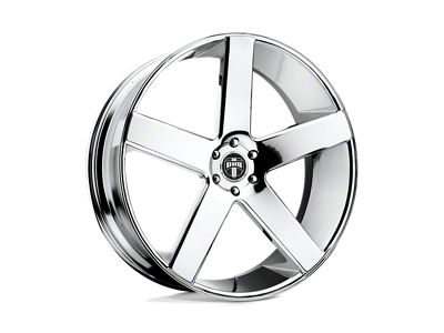 DUB Baller Chrome Wheel; Rear Only; 24x10; 20mm Offset (11-23 RWD Charger, Excluding Widebody)