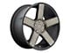 DUB Baller Matte Black Double Dark Tint Wheel; 22x9.5 (11-23 RWD Charger, Excluding Widebody)