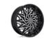 DUB Dazr Gloss Black Milled Wheel; 26x9 (11-23 RWD Charger, Excluding Widebody)