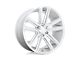 DUB Flex Gloss Silver Brushed Face Wheel; Rear Only; 24x10 (11-23 RWD Charger, Excluding Widebody)