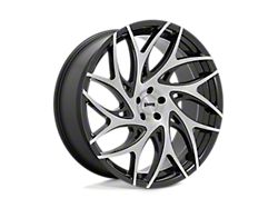 DUB G.O.A.T. Brushed Face with Gloss Black Dark Tint Spokes Wheel; Rear Only; 24x10 (11-23 RWD Charger, Excluding Widebody)