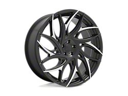 DUB G.O.A.T. Gloss Black with Machined Spokes Wheel; Rear Only; 24x10 (11-23 RWD Charger, Excluding Widebody)