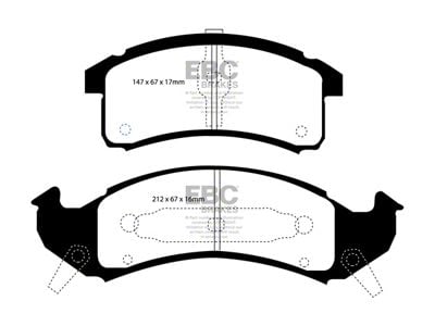 EBC Brakes Stage 4 Redstuff Brake Rotor and Pad Kit; Front (1993 Camaro)