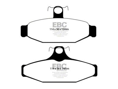 EBC Brakes Stage 4 Redstuff Brake Rotor and Pad Kit; Rear (93-97 Camaro w/ Rear Disc Brakes)