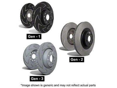 EBC Brakes BSD Slotted Rotors; Front Pair (06-10 2.7L, 3.5L Charger SE; 06-10 Charger SXT w/ Solid Rear Rotors; 11-23 V6 Charger w/ Solid Rear Rotors)