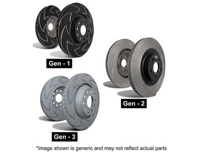 EBC Brakes BSD Slotted Rotors; Front Pair (06-10 Charger SXT w/ Vented Rear Rotors; 11-23 V6 Charger w/ Vented Rear Rotors; 06-23 5.7L HEMI Charger)