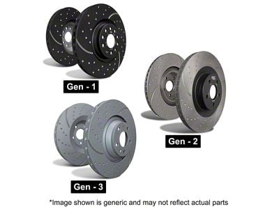 EBC Brakes GD Sport Slotted Rotors; Rear Pair (06-10 2.7L, 3.5L Charger SE; 06-10 Charger SXT w/ Solid Rear Rotors; 11-23 V6 Charger w/ Solid Rear Rotors)