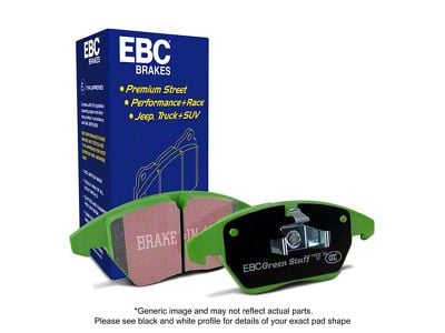 EBC Brakes Greenstuff 2000 Street Sport Organic Brake Pads; Rear Pair (06-10 Charger SXT w/ Vented Rear Rotors; 11-23 V6 Charger)