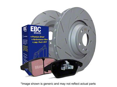 EBC Brakes Stage 2 Greenstuff 2000 Brake Rotor and Pad Kit; Front (06-10 2.7L, 3.5L Charger SE; 06-10 Charger SXT w/ Solid Rear Rotors; 11-23 V6 Charger w/ Solid Rear Rotors)