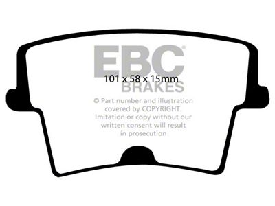 EBC Brakes Stage 4 Redstuff Brake Rotor and Pad Kit; Rear (06-10 2.7L, 3.5L Charger SE; 06-10 Charger SXT w/ Solid Rear Rotors; 11-23 V6 Charger w/ Solid Rear Rotors)