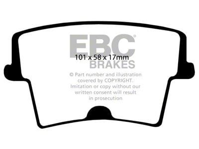 EBC Brakes Stage 4 Redstuff Brake Rotor and Pad Kit; Rear (06-10 2.7L, 3.5L Charger SE; 06-10 Charger SXT w/ Solid Rear Rotors; 11-23 V6 Charger w/ Solid Rear Rotors)