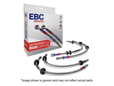 EBC Brakes Stainless Braided Brake Lines; Front and Rear (06-10 V6 Charger; 06-11 5.7L HEMI Charger)