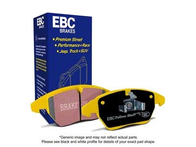 EBC Brakes Yellowstuff Racing Aramid Fiber Brake Pads; Front Pair (06-10 2.7L, 3.5L Charger SE; 06-10 Charger SXT w/ Solid Rear Rotors; 11-23 V6 Charger w/ Solid Rear Rotors)