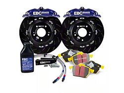 EBC Brakes Apollo Balanced Front Big Brake Kit; Blue Calipers (05-10 Mustang GT)