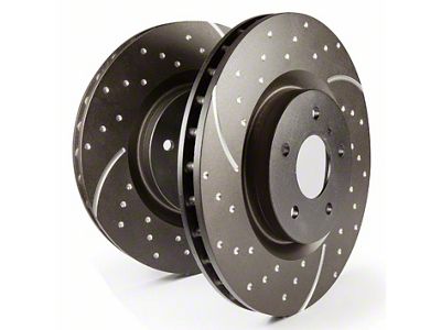 EBC Brakes GD Sport Slotted Rotors; Front Pair (15-23 Mustang GT w/o Performance Pack, EcoBoost w/ Performance Pack)