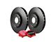 EBC Brakes Stage 12 Redstuff Brake Rotor and Pad Kit; Front (11-14 Mustang V6)