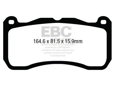 EBC Brakes Stage 4 Redstuff Brake Rotor and Pad Kit; Front (13-14 Mustang GT500)