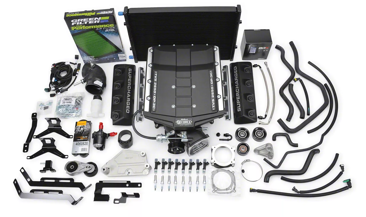 Edelbrock Mustang E-Force Stage 1 Street Supercharger Kit without Tuner ...