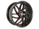 Elegant Magic Gloss Black with Candy Red Milled Wheel; 20x8.5 (06-10 RWD Charger)