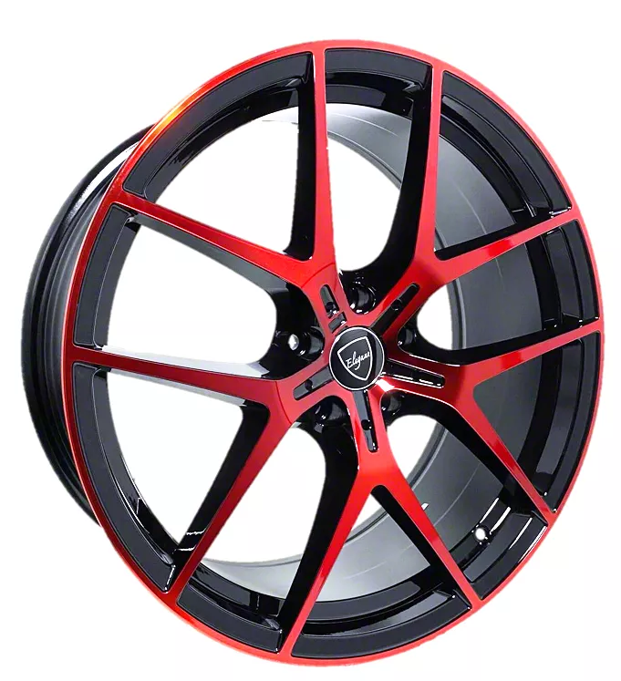 Elegant Camaro E017 Gloss Black Candy Red Face Wheel; 20x8.5 E017 ...