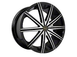 Elegant EL908 Gloss Black Machined Wheel; 22x9.5 (08-23 RWD Challenger, Excluding Widebody)