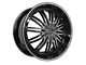 Elegant EL911 Gloss Black Machined Wheel; 22x9.5 (11-23 RWD Charger, Excluding Widebody)