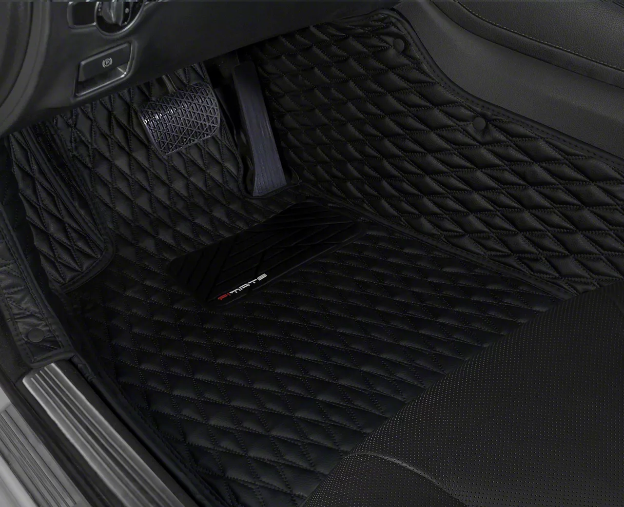 Dodge Challenger 11-23 Hellcat Diamond plate floor mats Black