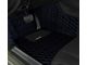 Single Layer Diamond Front and Rear Floor Mats; Black and Blue Stitching (08-23 Challenger)