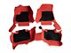 Double Layer Diamond Front and Rear Floor Mats; Base Layer Red and Top Layer Black (11-23 Charger)