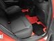 Double Layer Diamond Front and Rear Floor Mats; Base Layer Red and Top Layer Black (11-23 Charger)