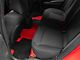 Double Layer Diamond Front and Rear Floor Mats; Base Layer Red and Top Layer Black (11-23 Charger)