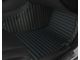 Single Layer Stripe Front and Rear Floor Mats; Full Black (11-23 Charger)