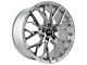 F1R FS3 Machined Silver Wheel; Rear Only; 20x10 (05-09 Mustang)