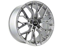 F1R FS3 Machined Silver Wheel; 19x8.5; 35mm Offset (10-14 Mustang GT w/o Performance Pack, V6)