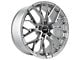F1R FS3 Machined Silver Wheel; Rear Only; 20x10 (10-14 Mustang)