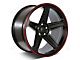 Factory Style Wheels Flow Forged Demon Style Satin Black with Red Pin Stripe Wheel; Front Only; 20x9.5 (06-10 RWD Charger)