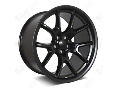 Factory Style Wheels Flow Forged Anniversary Style Satin Black Wheel; Rear Only; 20x11; 18mm Offset (06-10 RWD Charger)