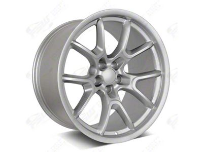 Factory Style Wheels Flow Forged Anniversary Style Satin Silver Wheel; Front Only; 20x9.5 (06-10 RWD Charger)