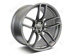 Factory Style Wheels Flow Forged Hellcat Style Gunmetal Wheel; Rear Only; 20x11; 22mm Offset (06-10 RWD Charger)