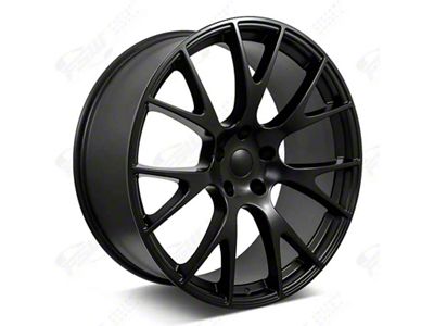 Factory Style Wheels Flow Forged Hellcat Style Satin Black Wheel; Front Only; 20x9.5; 18mm Offset (06-10 RWD Charger)